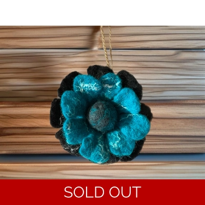 Felted Flower Car Air Freshener